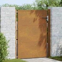 Berkfield Home Durable Garden Gate 105x130 cm Corten Steel in Brown