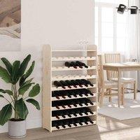 Berkfield Home Beautiful Wine Rack with Top Board 72.5x25x111.5 cm Solid Wood Pine in Light Tan