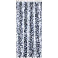 Berkfield Home Insect Curtain Blue, White & Silver 90x220 cm Chenille