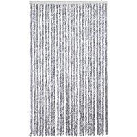 Berkfield Home Insect Curtain White & Grey 118x220 cm Chenille