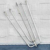 Berkfield Home Linen-Look Blackout Curtains with Hooks Blue 290x245 cm
