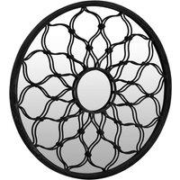Berkfield Home Mirror Black 40x3 cm Iron Round for Indoor Use