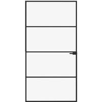 Berkfield Home Interior Door Black 102x201.5 cm Tempered Glass&Aluminium