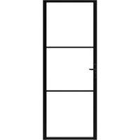Berkfield Home Interior Door ESG Glass & Aluminium 76x201.5 cm Black
