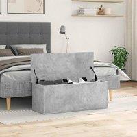 Berkfield Home Storage Box Concrete Grey 90x35x35 cm Engineered Wood | Size: 90 x 35 x 35 cm