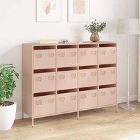 Berkfield Home Sideboard Pink 135x39x103.5 cm Cold-rolled Steel