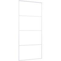 Berkfield Home Sliding Door Frosted ESG Glass & Aluminium 90x205 cm White