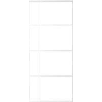 Berkfield Home Sliding Door Frosted ESG Glass & Aluminium 90x205 cm White