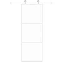 Berkfield Home Sliding Door White 76x205 cm Tempered Glass & Aluminium