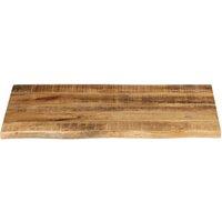 Berkfield Home Table Top 70x60x2.5 cm Live Edge Solid Wood Rough Mango in Brown