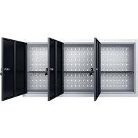 Berkfield Home Wall Mounted Tool Cabinet Industrial Style Metal Grey & Black