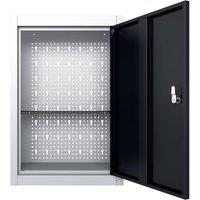 Berkfield Home Wall Mounted Tool Cabinet Industrial Style Metal Grey & Black