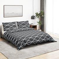 Berkfield Home Duvet Cover Set Grey 140x200 cm Cotton