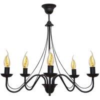 Netlighting Malbo Multi Arm Pendant Ceiling Light Black 60cm