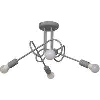 Netlighting Oxford Multi Arm Semi Flush Ceiling Light Grey 44cm