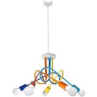 Netlighting Oxford Multi Arm Pendant Ceiling Light White MultiColoured 60cm