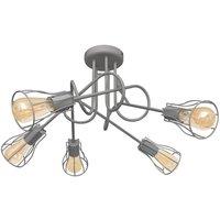 Netlighting Oxford Multi Arm Semi Flush Ceiling Light Grey 64cm