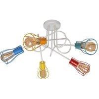 Netlighting Oxford Multi Arm Semi Flush Ceiling Light MultiColoured 64cm