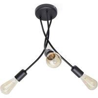 Netlighting Harvard Multi Arm Semi Flush Ceiling Light Black 36cm