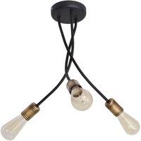 Netlighting Harvard Multi Arm Semi Flush Ceiling Light Black Patina 36cm