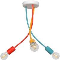 Netlighting Harvard Multi Arm Semi Flush Ceiling Light MultiColoured 36cm