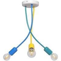 Netlighting Harvard Multi Arm Semi Flush Ceiling Light MultiColoured 36cm