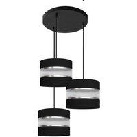 Netlighting Helen Cluster Pendant Ceiling Light Black Silver 35cm