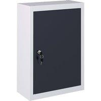 Berkfield Home Wall Mounted Tool Cabinet Industrial Style Metal Grey & Black