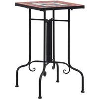 Berkfield Home Mosaic Side Table Terracotta & White Ceramic in Brown
