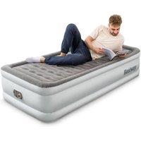 Bestway Single Airbed with Built-in Pump for Fast Inflation in Grey