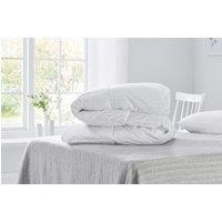 Early's of Witney 'Sateen Stripe' 10.5 Tog Duvet in White | Size: Super King