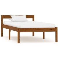 Berkfield Home Bed Frame without Mattress Honey Brown Solid Pine Wood 90x200 cm