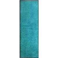 Berkfield Home Doormat Washable Cyan 60x180 cm in Black
