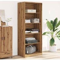 Berkfield Home Wardrobe Artisian Oak 80x50x200 cm Engineered Wood in Brown | Size: 80 x 50 x 200 cm