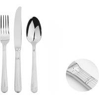 Glim & Glam Cutlery Sets Stainless Steel 18/8 Catering Papyrus 12pc Set in Silver