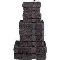 Berkfield Home 12 Piece Premium Towel Set SOLUND Anthracite 600 gsm in Black