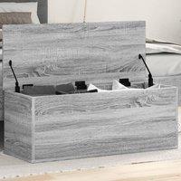 Berkfield Home Storage Box Grey Sonoma 90x35x35 cm Engineered Wood | Size: 90 x 35 x 35 cm