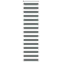 Berkfield Home Zebra Blind Dark Grey 65x230 cm Fabric Width 60.9 cm Polyester