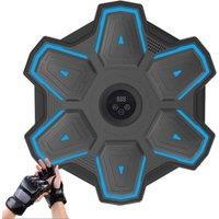 Obasyhig Colourful Lights Music Boxing Target with Gloves in Black