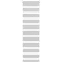 Berkfield Home Zebra Blind Light Grey 50x150 cm Fabric Width 45.9 cm Polyester