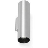 Netlighting Stan Up & Down Wall Lamp Brushed Aluminium GU10 in Grey