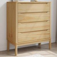 Berkfield Home Chest of Drawers FLORO Wax Brown Solid Wood Pine