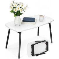VOGREX White Mid-Century Modern Folding Coffee Table 80x45x40cm | Size: 80 x 45 x 40 cm