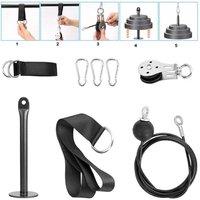 Havendro Fitness Pulley Cable Gym Workout Equipment Machine in Black