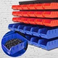 EONLION 32Pcs Wall Garage Tool Storage Organizer Rack in Red