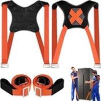 EONLION 2Pcs Moving Lifting Strap Furniture Shoulder Dolly Aid in Orange
