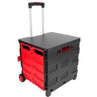 Nordara Collapsible Wheeled Shopping & Camping Trolley in Red