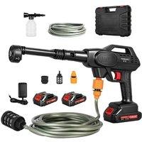 Nordara 2-Battery Cordless High Pressure Washer Portable Car Wash Gun in Black