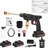 Nordara Portable Cordless High Pressure Car Washer Gun with 2 Batteries in Black