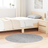Berkfield Home Shaggy Rug with Latex Backing Grey 120 cm | Size: Medium